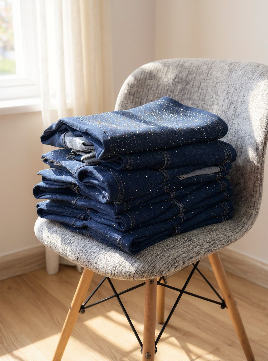 JEANS PALAZZO CON RISVOLTO