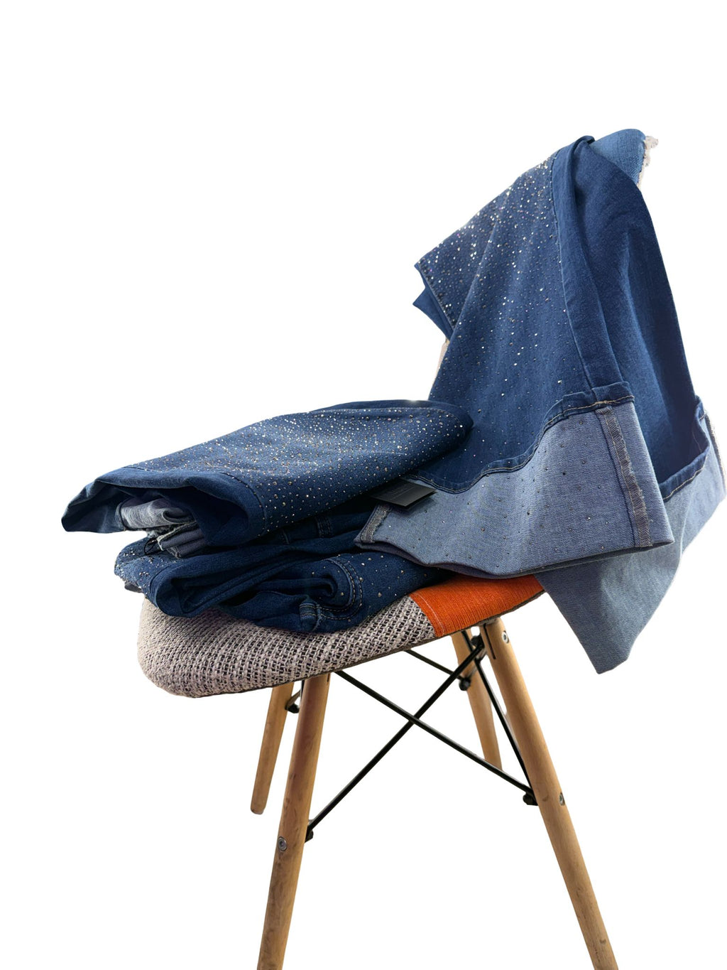JEANS PALAZZO CON RISVOLTO