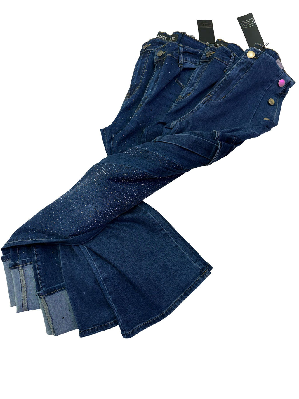 JEANS PALAZZO CON RISVOLTO
