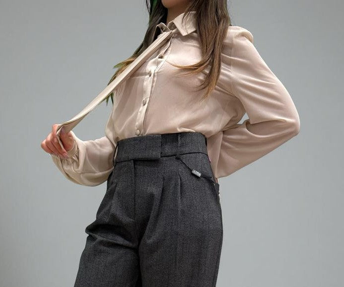 CAMICIA CON CRAVATTA DI RASO